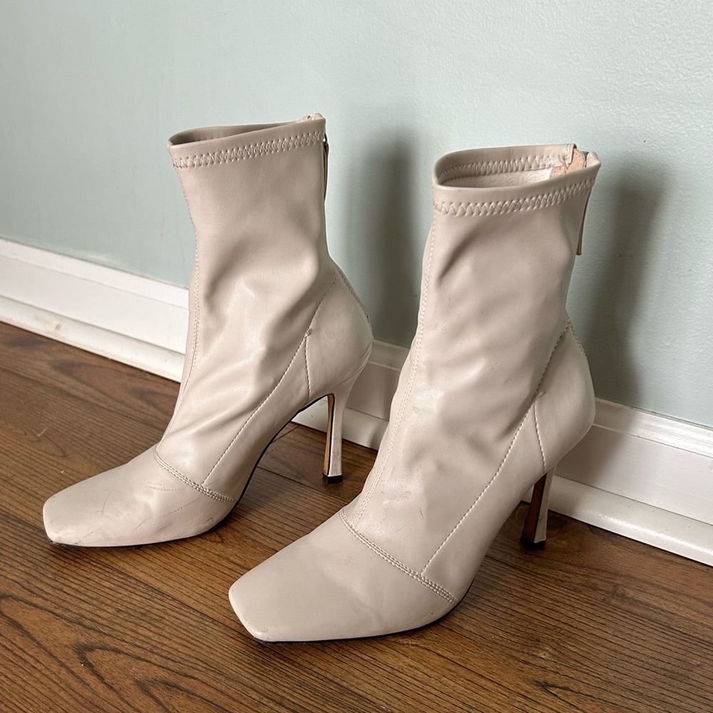 Missguided cream boots